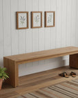 69" Natural and Brown Wood Distressed Reclaimed Wood Bench