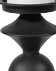 13" Black Metal Tabletop Pillar Candle Holder
