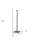 18" Black Metal Tabletop Taper Candlestick
