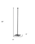 30" Black Abstract Metal Tabletop Taper Candlestick