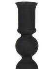 8" Black Glass Tabletop Taper Candlestick