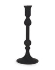 10" Black Glass Tabletop Taper Candlestick