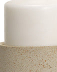 13" Beige Metal Abstract Tabletop Candle Holder