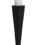 15" Black Metal Abstract Tabletop Candle Holder