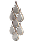 52" Gold And Gray Distressed Geometric Glass And Iron Wall Sconce Candle Holder