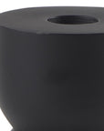5" Black Metal Tabletop Pillar Candle Holder