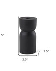 5" Black Metal Tabletop Pillar Candle Holder