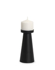 8" Black Metal Tabletop Pillar Candle Holder