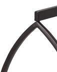 22" Black Geometric Metal And Glass Lantern Candle Holder
