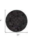 Into the Abyss II 24" X 24" Dark Brown Geometric Wood Circle Hanging Dimensional Sculpture