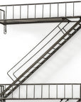 21" Gunmetal Gray Metal Novelty Wall Mounted Accent Shelf