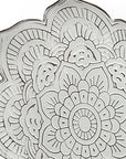 Set of Two Miranda Silver Flower Mandala Metal Hanging Dimensional Sculpture
