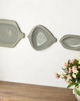 Set of Three Samira Gray Fish Metal Hanging Dimensional Sculpture