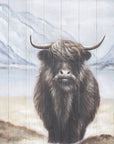 Wild Ox Hand Painted Distressed Unframed Wall Art