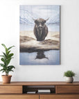 Wild Ox Hand Painted Distressed Unframed Wall Art