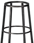 30" Black Distressed Geometric Metal And Glass Lantern Candle Holder