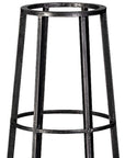 40" Black Distressed Geometric Metal Lantern Candle Holder