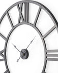 42" Black Iron Analog Round Wall Clock