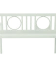 45" White Metal Garden Patio Bench