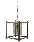 Gold Metal Single Dimmable Ceiling Light With Gold Shades