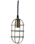 Gold Single Metal Dimmable Ceiling Light With Antiqued Brass Shades