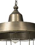 Gold Single Metal Dimmable Ceiling Light With Gold Shades