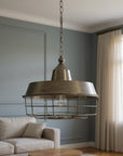 Gold Single Metal Dimmable Ceiling Light With Gold Shades