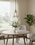 Clear And Gold Single Metal Dimmable Ceiling Light With Clear Shades
