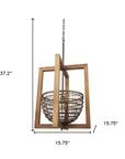 Brown Single Metal Dimmable Ceiling Light With Brown Shades