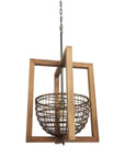 Brown Single Metal Dimmable Ceiling Light With Brown Shades