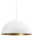 White Single Metal Dimmable Ceiling Light With White Shades