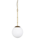 Gold And White Single Metal Dimmable Ceiling Light With White Shades