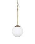 Gold And White Single Metal Dimmable Ceiling Light With White Shades