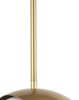 Brass And White Single Metal Dimmable Ceiling Light With White Shades
