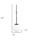 Black And White Single Metal Dimmable Ceiling Light With White Shades