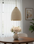 Brown Single Metal Dimmable Ceiling Light With Brown Shades