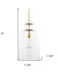 Clear Single Glass Dimmable Ceiling Light With Clear Shades