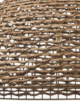 Brown Single Rattan Dimmable Ceiling Light With Brown Shades