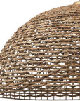 Brown Single Rattan Dimmable Ceiling Light With Brown Shades
