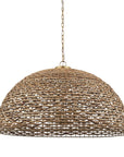 Brown Single Rattan Dimmable Ceiling Light With Brown Shades