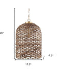 Brown Watergrass Rattan Dimmable Single Pendant Light