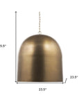 Gold Single Metal Dimmable Ceiling Light With Gold Shades
