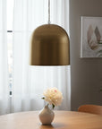 Gold Single Metal Dimmable Ceiling Light With Gold Shades