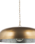 Gold Single Metal Dimmable Ceiling Light With Gold Shades