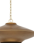 Gold Single Metal Dimmable Ceiling Light With Gold Shades