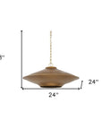 Gold Single Metal Dimmable Ceiling Light With Gold Shades