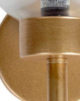6" Gold Metal and Glass Armed Sconce