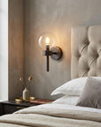 6" Gold Metal and Glass Armed Sconce