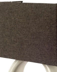 12" Dark Gray And Light Gray Steel And Fabric Armed Sconce
