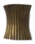 11" Gold Metal Corner Wall Light